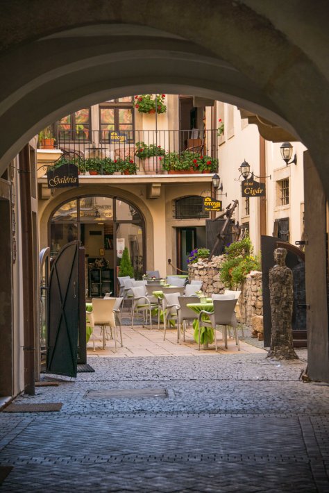 Bratislava - Appealing Courtyard off Main Shopping Street - ©Derek Chambers