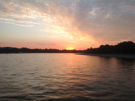 Dawn on the Rhine near Dusseldorf-North Rhine-Westphalia. - ©Derek Chambers