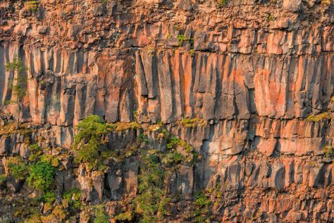 Rock Face of Basalt Columns - Spahats Falls - ©Derek Chambers