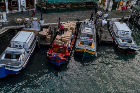 From Boat to Hand Cart for Delivery, Venice - Derek Chambers